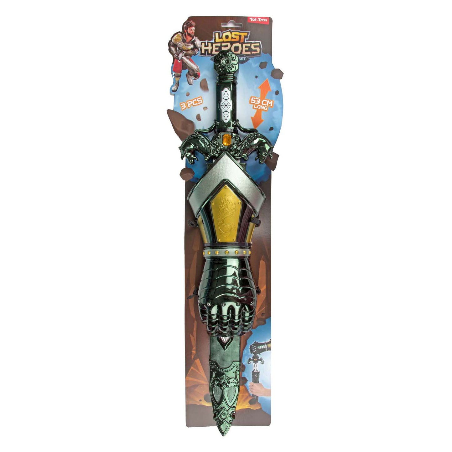 Toi-toys ha perso Heroes Dress Set Knight con spada e mano, 53 cm