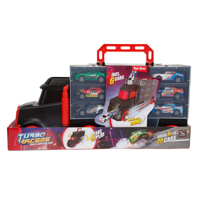 Toi-Toys Turbo Racers Truck con 6 autos de carreras de retroceso