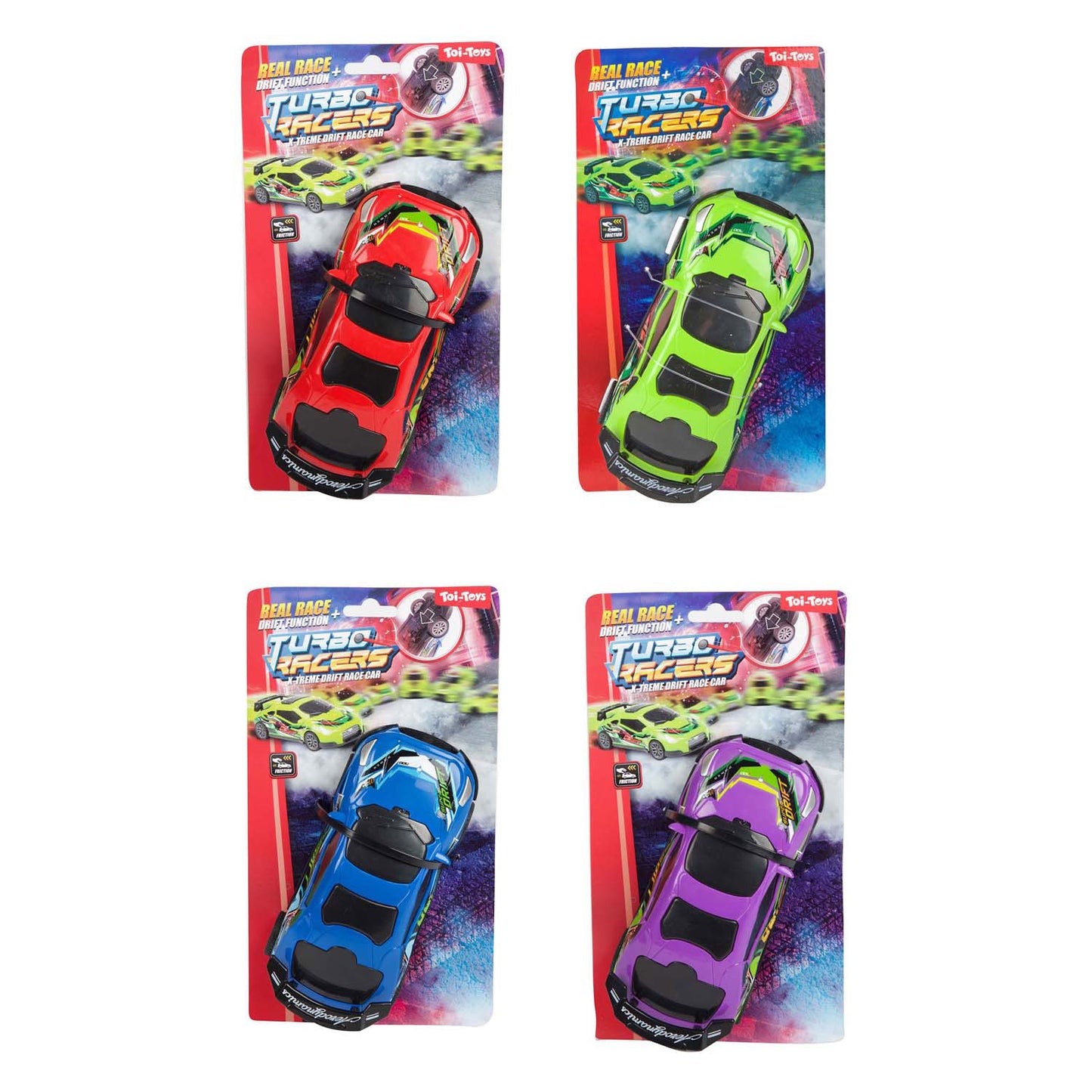Toi-Toys Turbo Racers Racing Auto Attrito e Drift Function