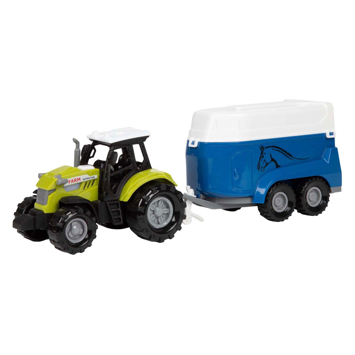 TOI-TOYS ACKERS VILLE TRACTOR Y TRAILER CON LUZ Y SONIDO, 10 cm