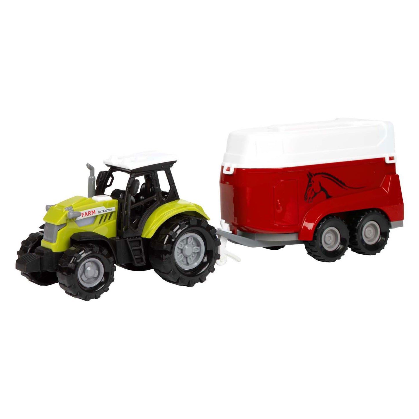 TOI-TOYS ACKERS VILLE TRACTOR Y TRAILER CON LUZ Y SONIDO, 10 cm