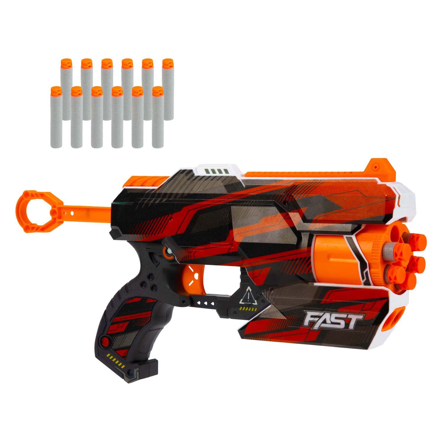 Toi-toys pistola de tiro foam strikex ciclón de seis tiros con 12 flechas de espuma