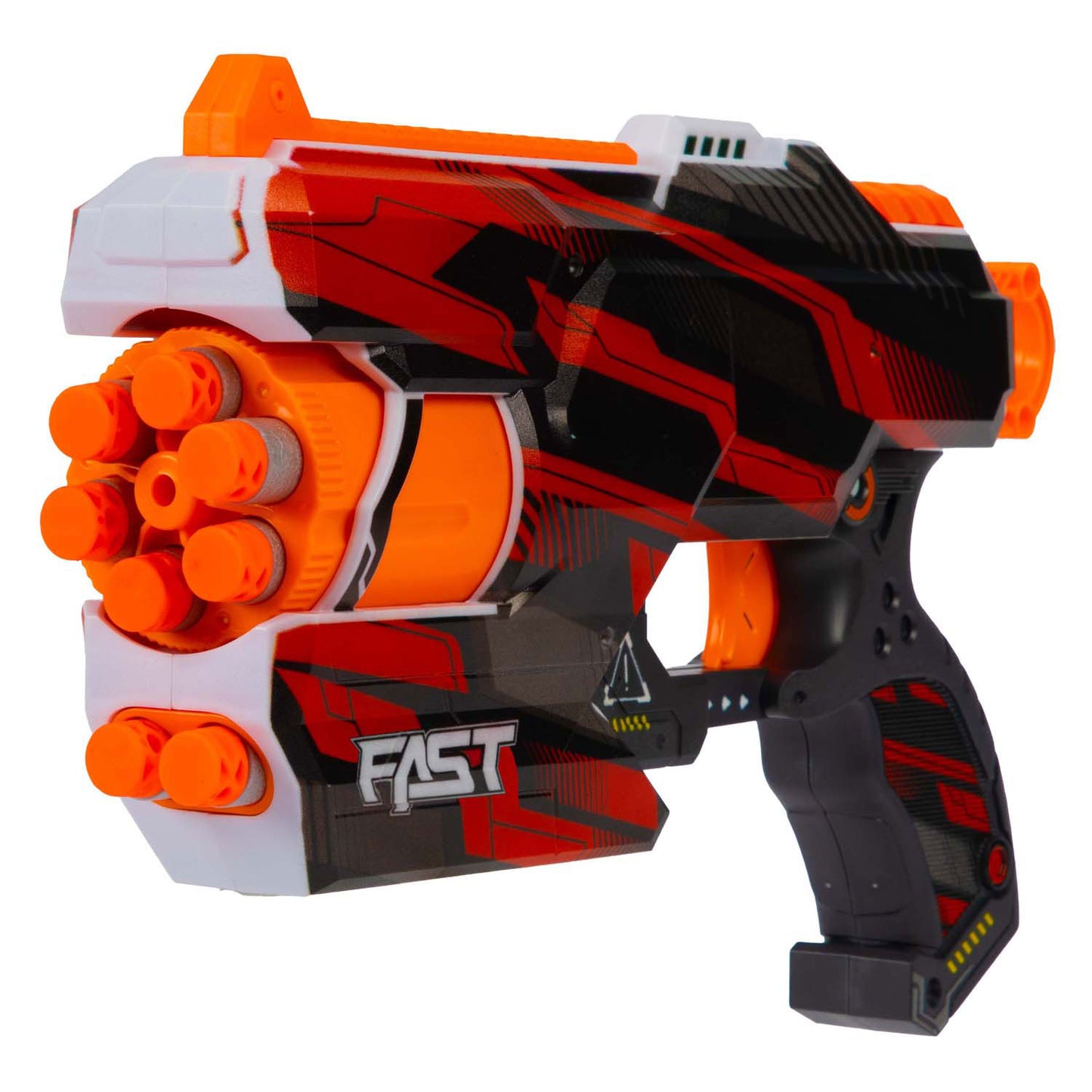 Toi-toys pistola de tiro foam strikex ciclón de seis tiros con 12 flechas de espuma