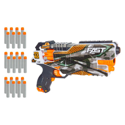 Toi-toys foam strikex electric shooting pistol shockwave with 24 foam arrows