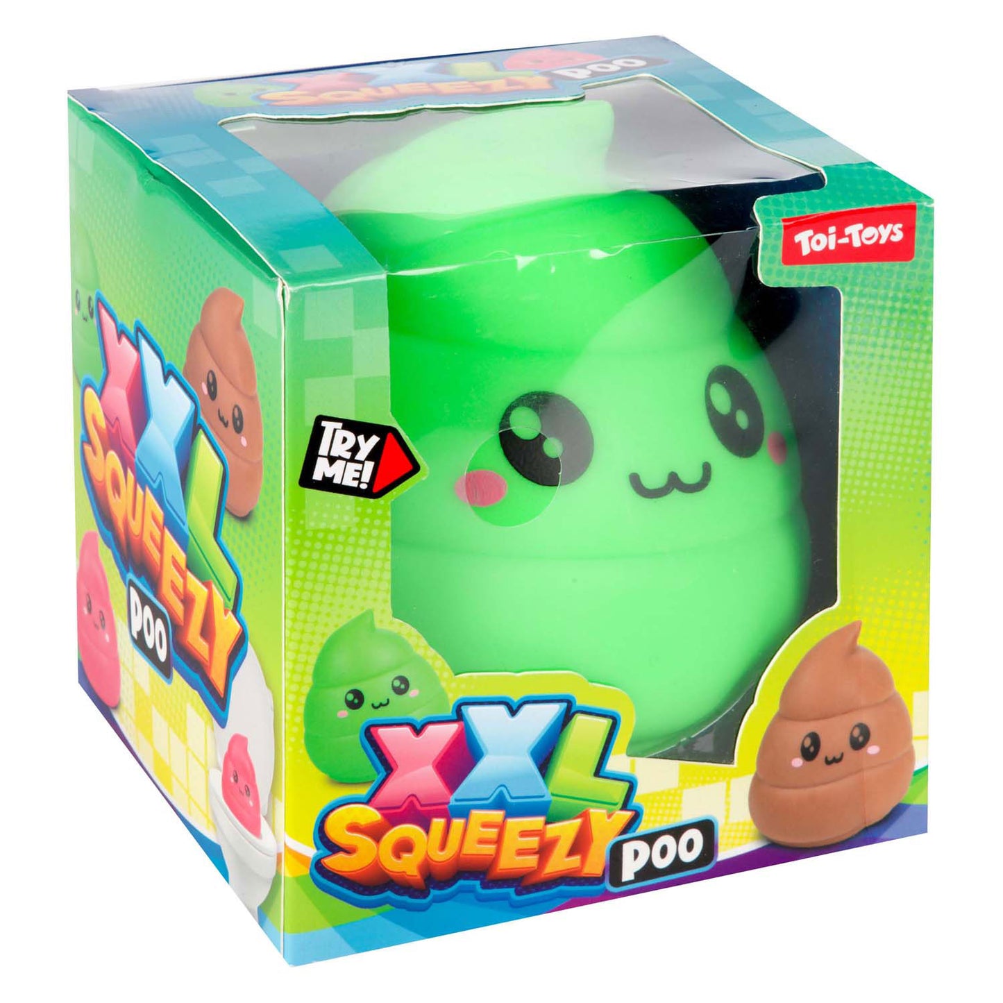 Toi-toys Fun Malleable Smiling Turd XXL Stretchble, 13 cm