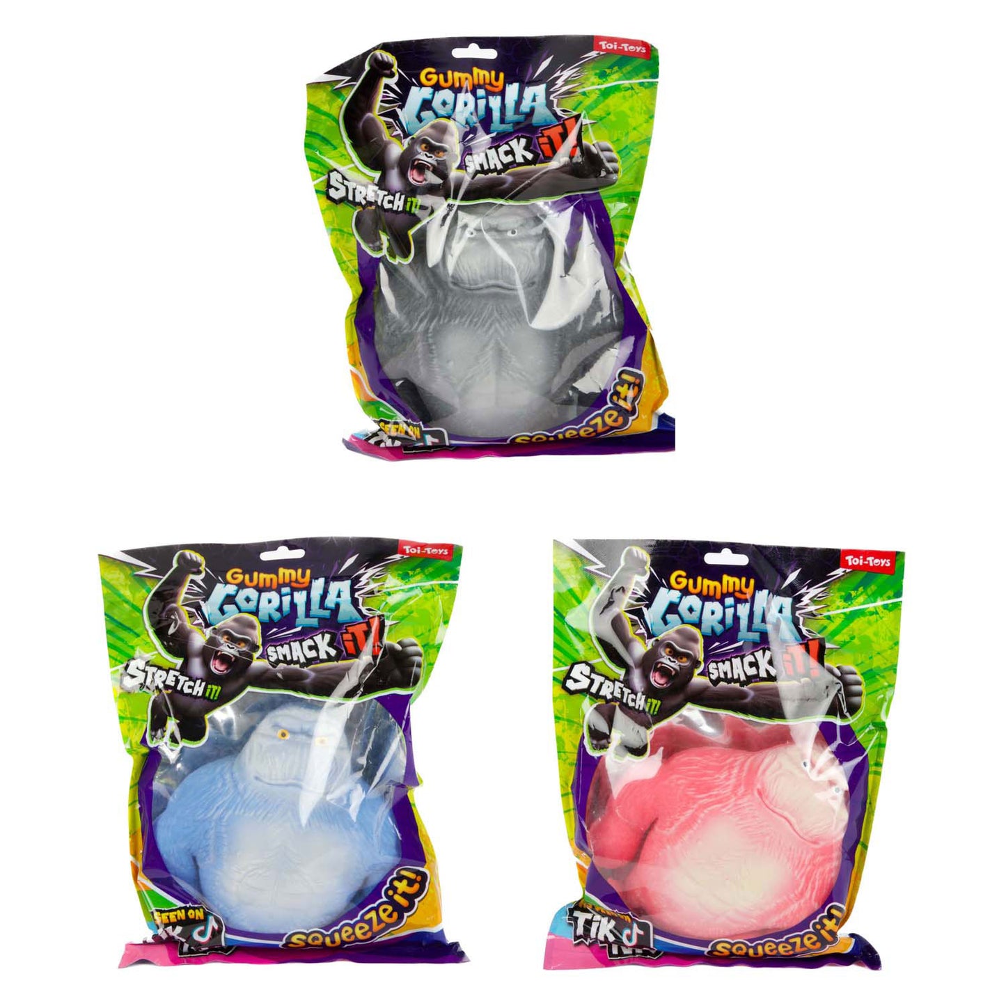 TOI-TOYS Fun Kneed Gorilla Gorilla Chunky Monkey Stretchable, 850 gramos