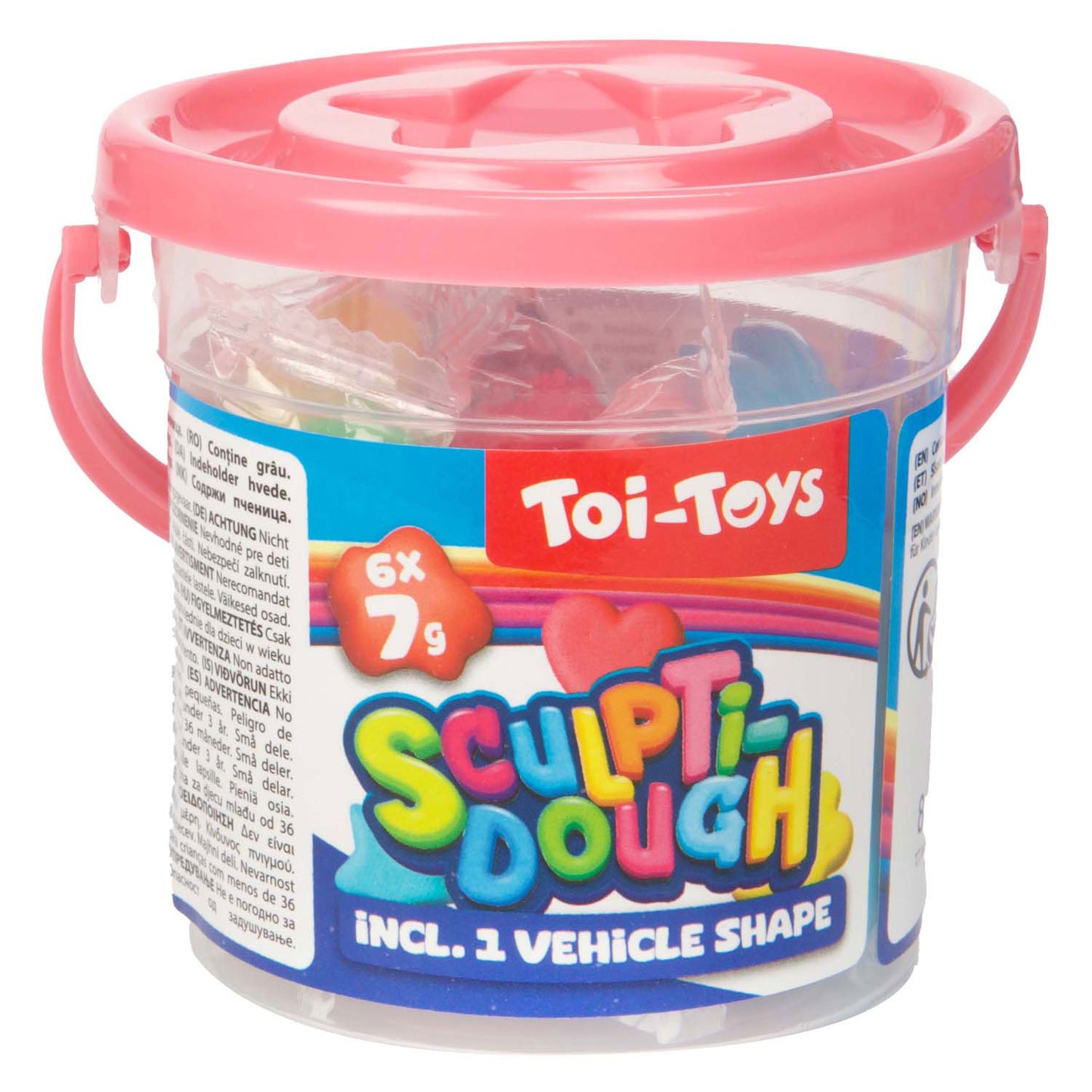 TOI TOYS Sculptidough Kleiset con moho en cubo, 7dlg.