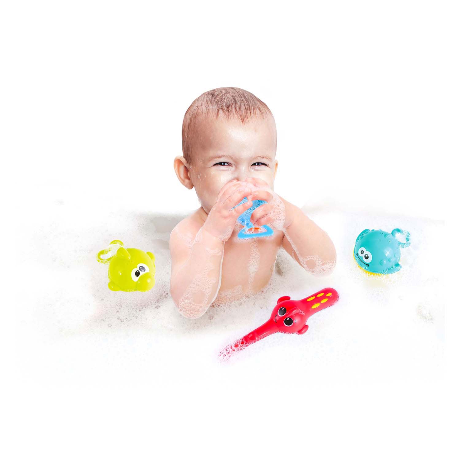 TOI-TOYS Little Stars Bath Toys Vishengel con 3 peces, 4dlg.