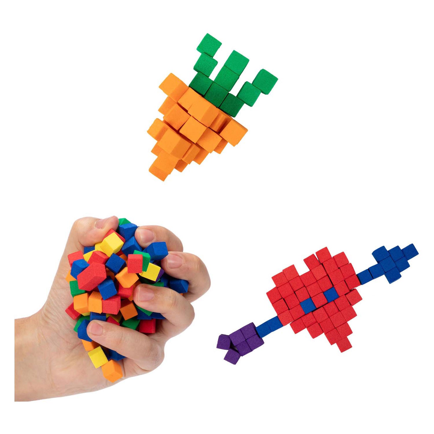 Toi-toys puzzle blocchi di schiuma 1 cm autoadesivi | 6 pezzi