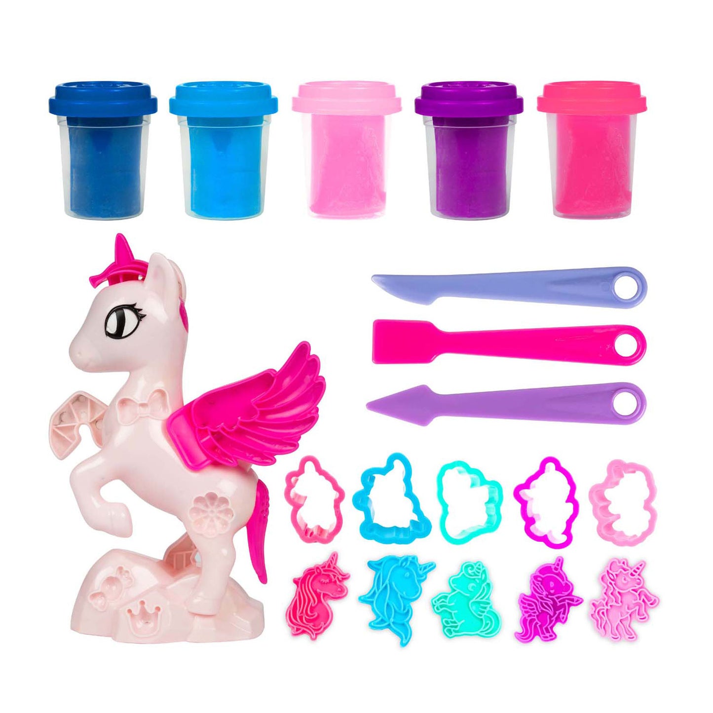 Set di argilla scultorea Toi-toys unicorno, 5 pezzi.