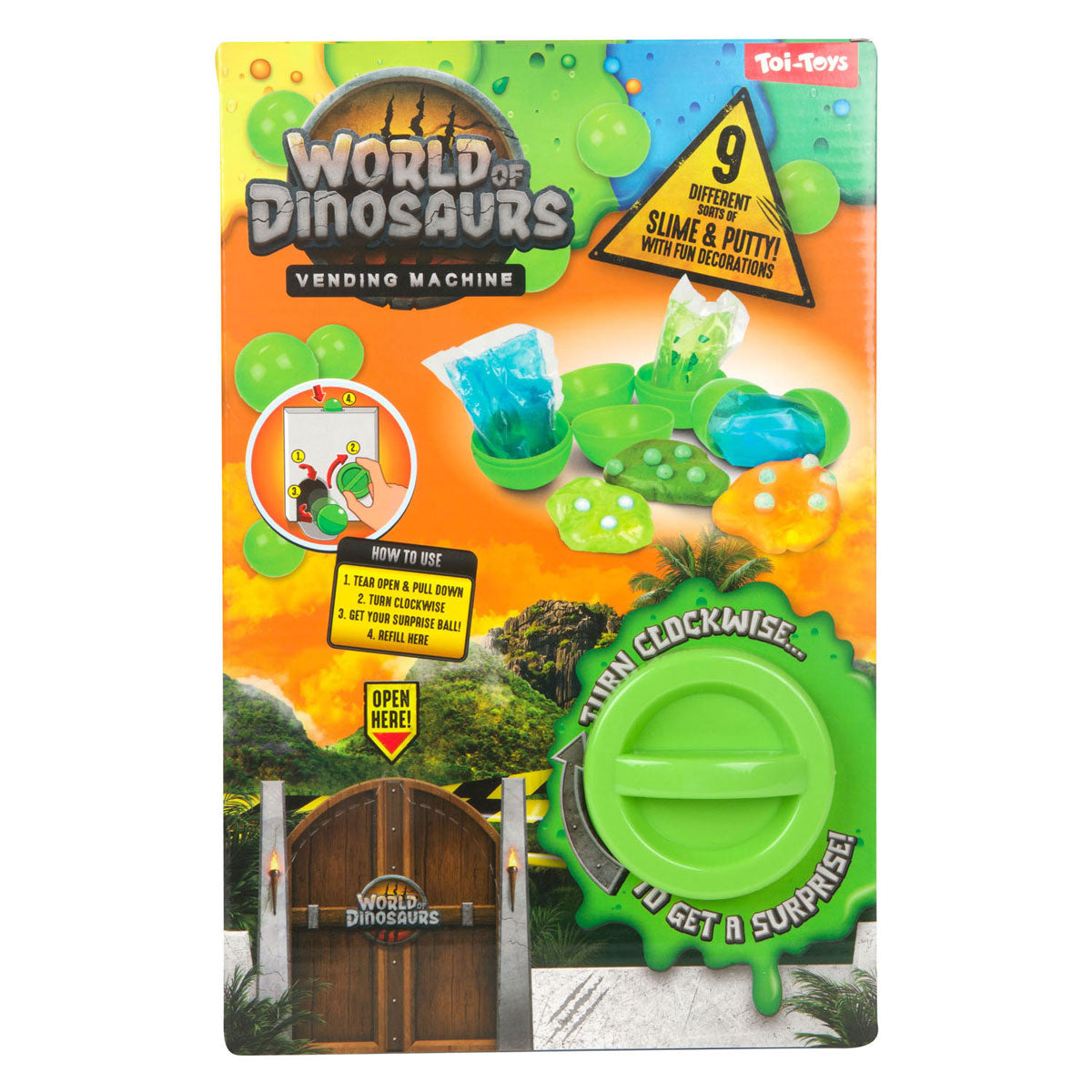 Toi-toys máquina de bolas sorpresa del mundo de los dinosaurios
