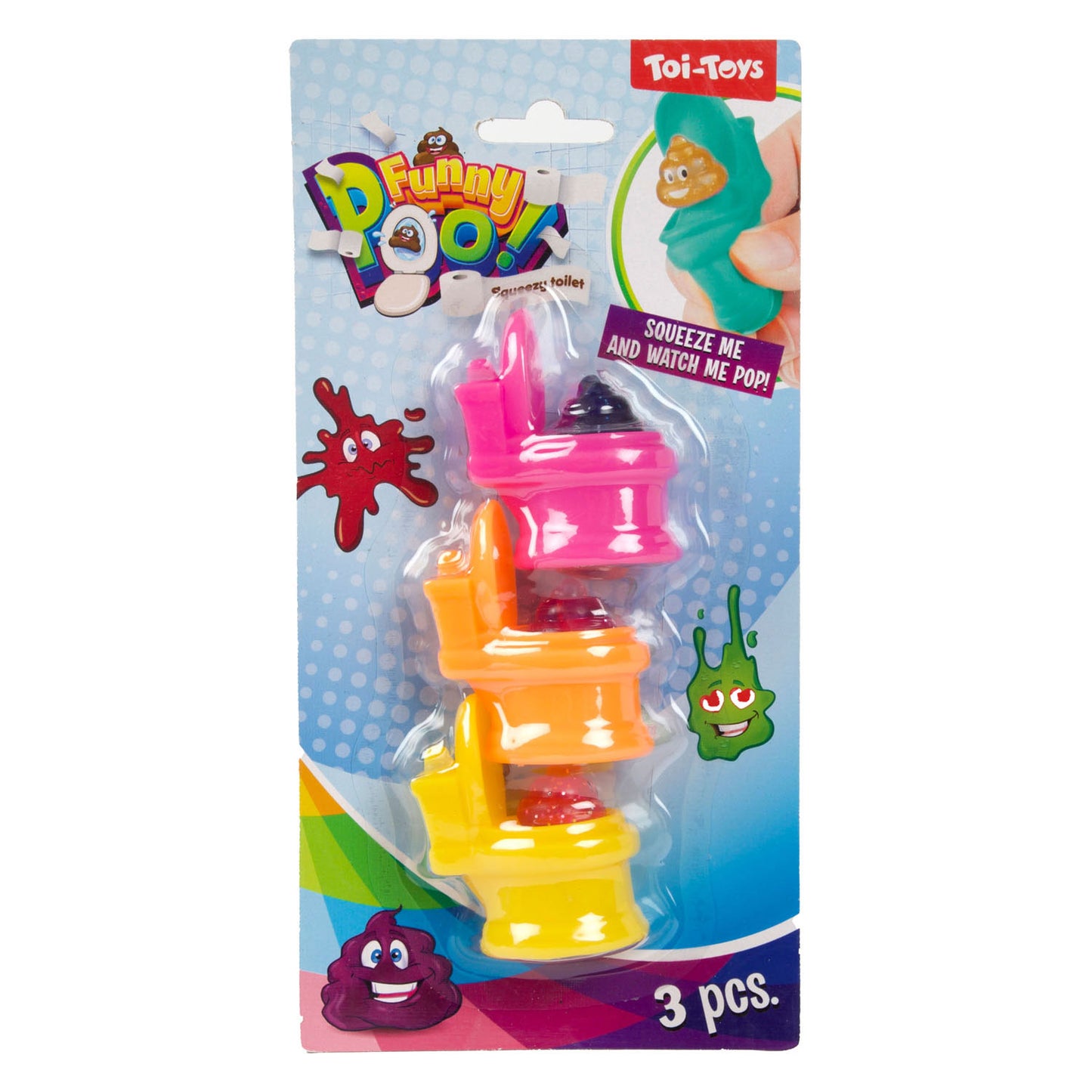 Toi-toys exprimir inodoro purpurina mojarra 3uds