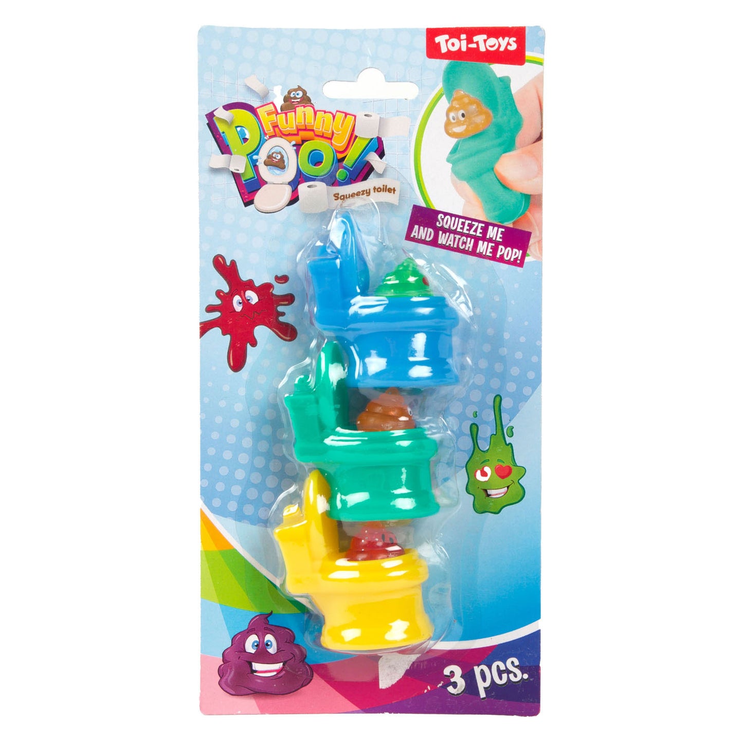 Toi-toys exprimir inodoro purpurina mojarra 3uds