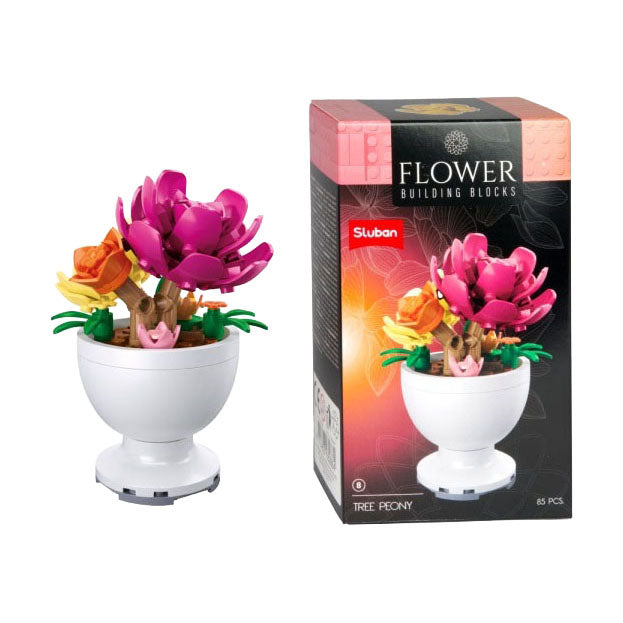 Sluban bouwstenen bloemen in post