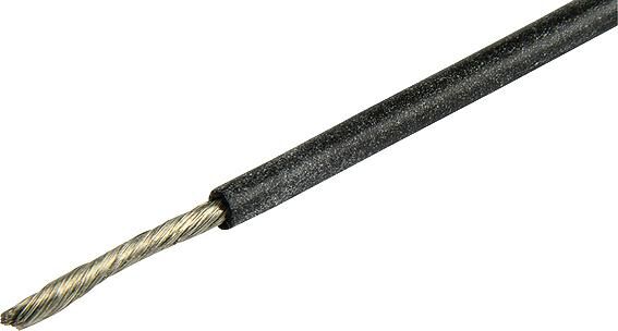 Herhth+Bens Electric Caole Silicone 0,75 mm nero 5mtr.