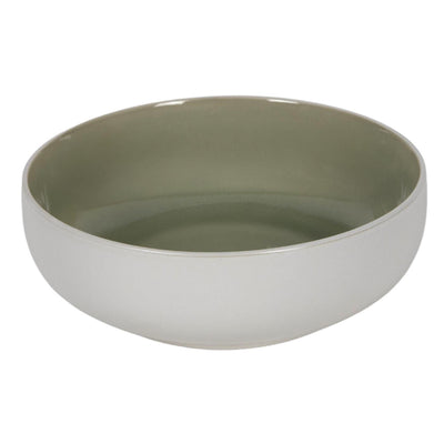 Cuenco mate blanco verde ø16,5x5,5xm 6 piezas