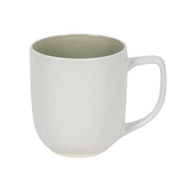 Taza de café blanco mate verde 350ml 6 piezas