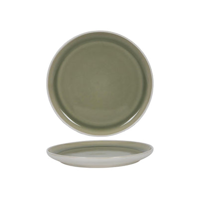 Ontbijtbord matwit groen ø21,4cm 6 stuks