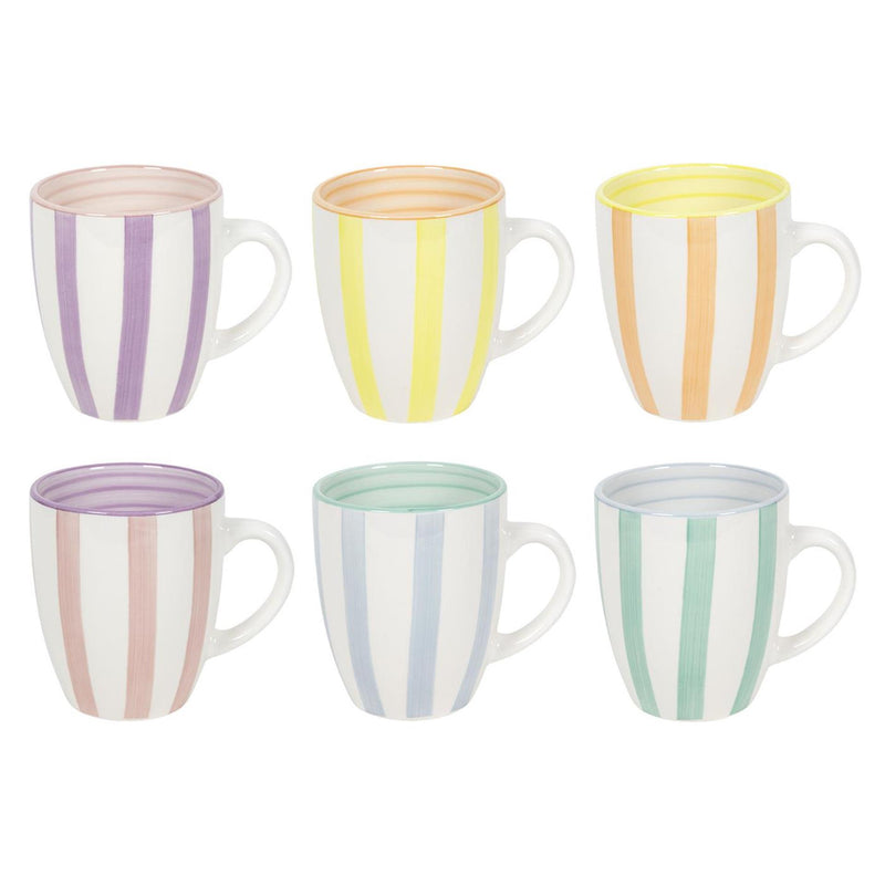 Tazza caffè a strisce scatola da 6 pezzi 340ml