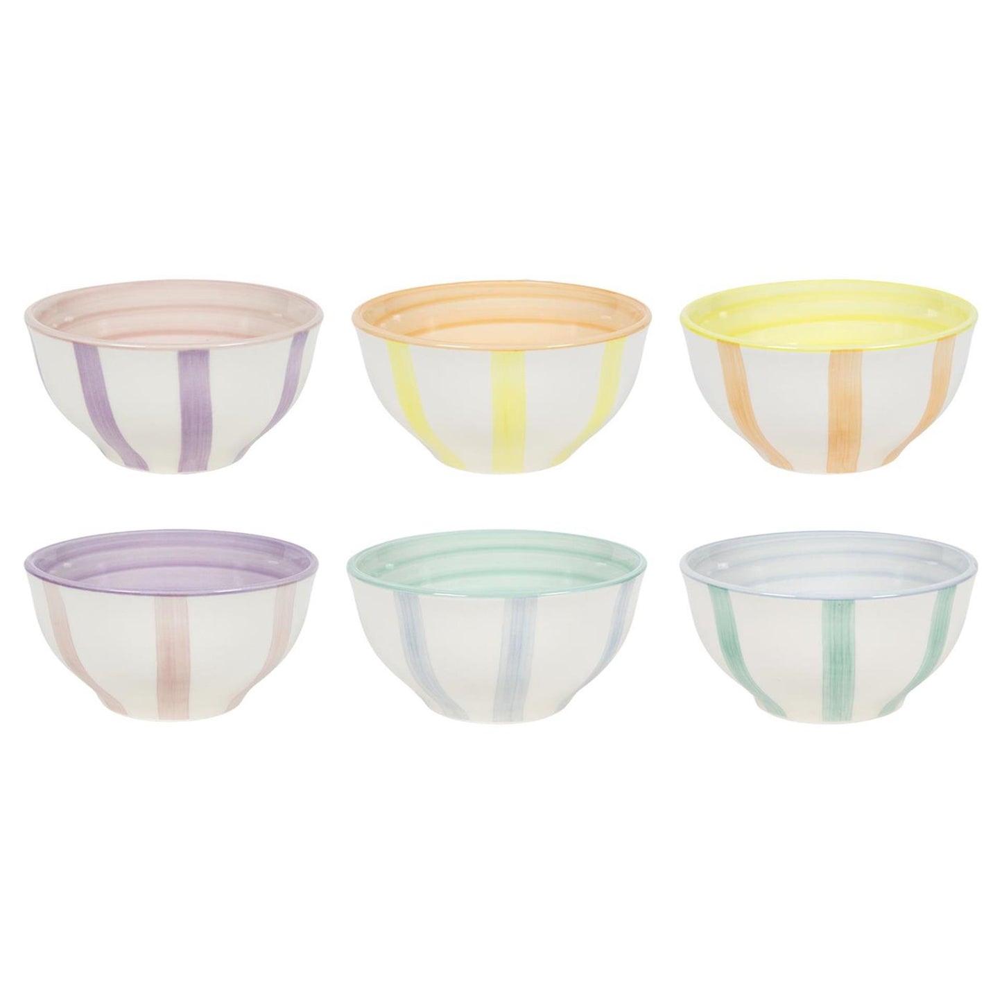 Cuenco rayas pastel caja a 6 ø12cm
