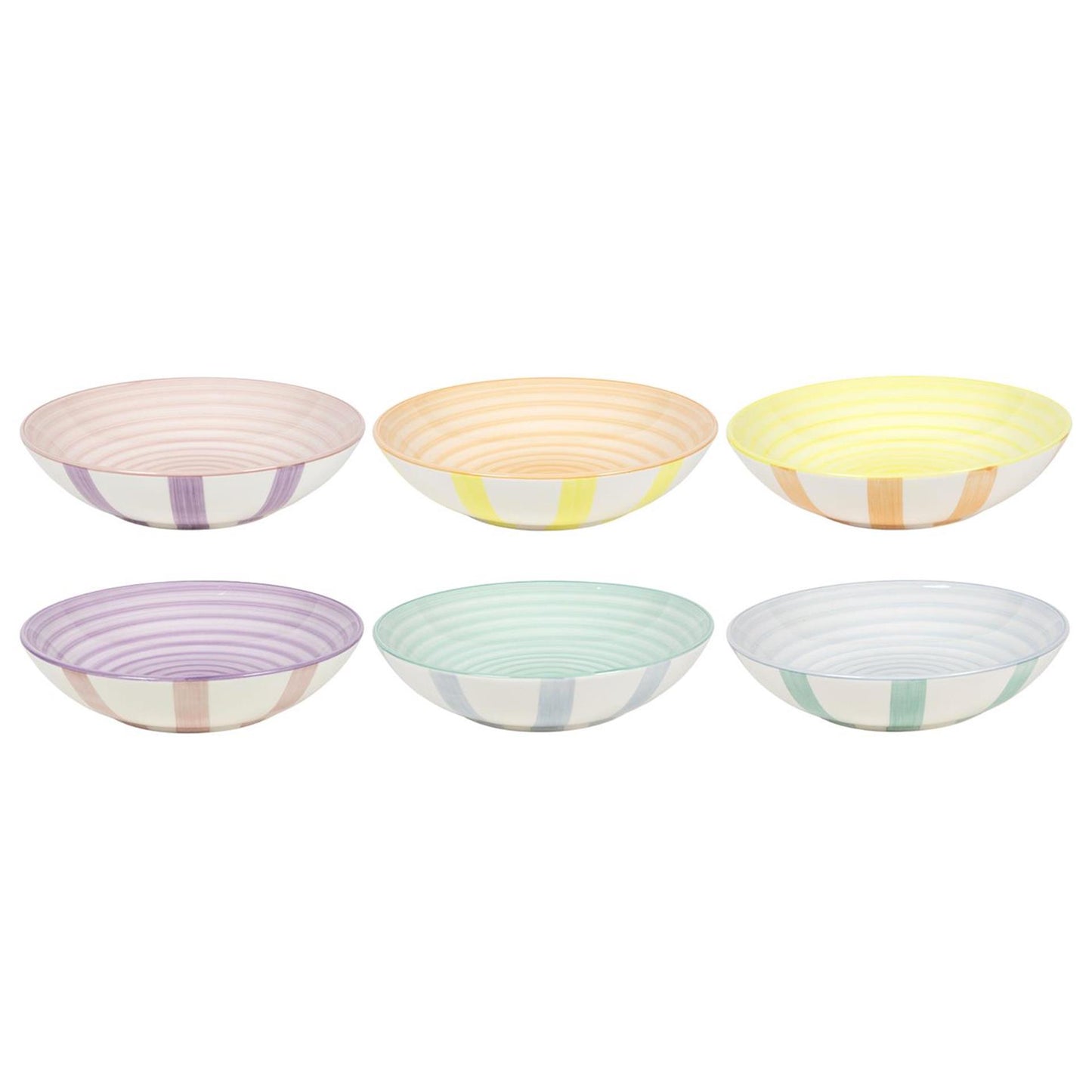 Piatto fondo bicolore scatola da 6 pezzi ø21cm