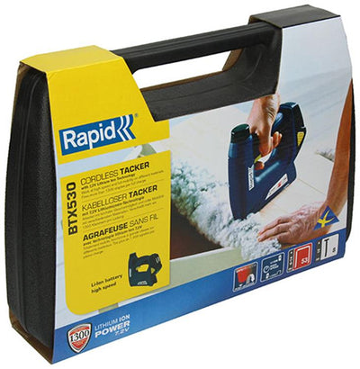 Rapid 1006054 - Chiodatrice a batteria btx530 li-ion 7,2v + graffette e chiodi in k | 1 pz