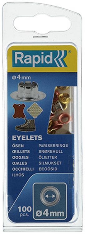 Rapid 1009443 - occhielli e3 - 4mm, 100 pz | 5 pezzi