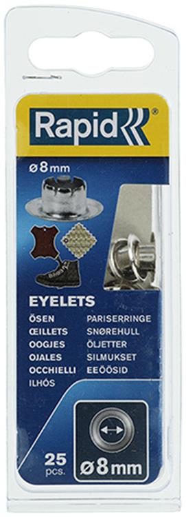Rapid 1009445 - occhielli e2 - 8mm, 25 pz | 5 pezzi