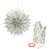 Bolsas de papel Vivi Gade Star, 80 gr, verde, blanco, 1 juego