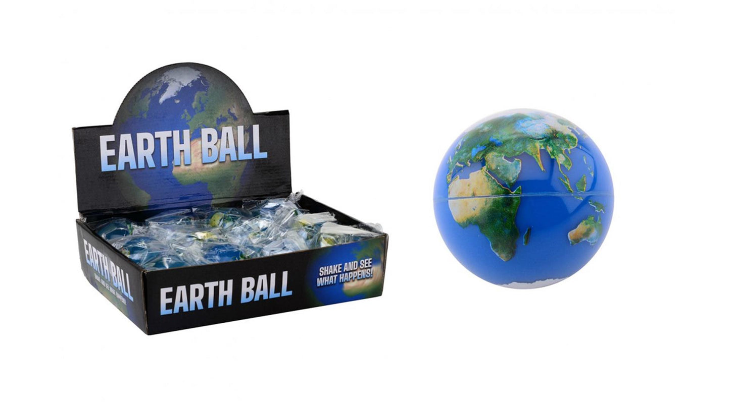 Johntoy john toy globe glitter stuiterbal 65mm