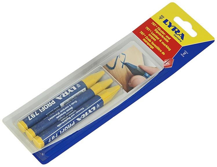 Lyra 1052115 - gesso per marcare 3pz ø12x120mm giallo | 5 pezzi