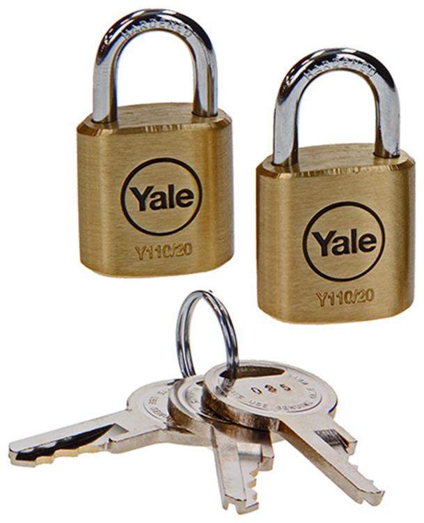 Yale 1059363 - lucchetto 20 mm 2 uguale | 6 pezzi