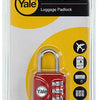 Yale 1018567 - lucchetto con combinazione per valigie rosso yp1 28 121 1r 28mm | 5 pezzi