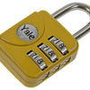 Yale 1018568 - lucchetto con combinazione per valigie giallo yp1 28 121 1a 28mm | 5 pezzi