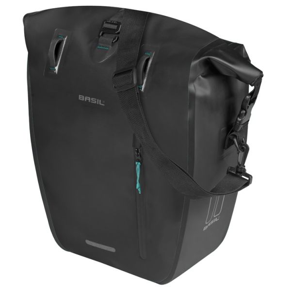 Borsa Basil rivo l singola nera | ganci mik | 15 l