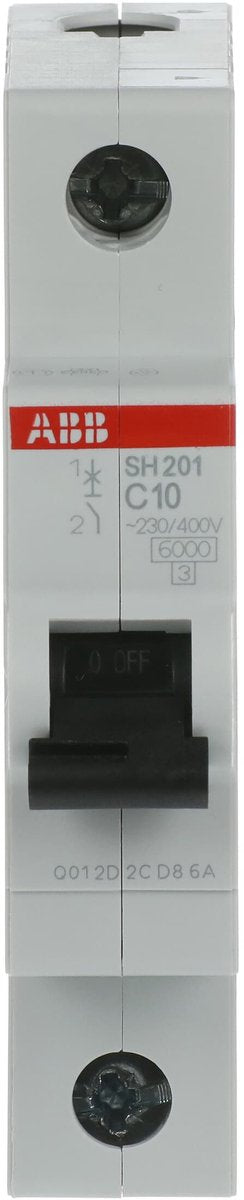 Disyuntor de instalación busch-jaeger abb 1 polo 10a - sh201-c10 - tipo c