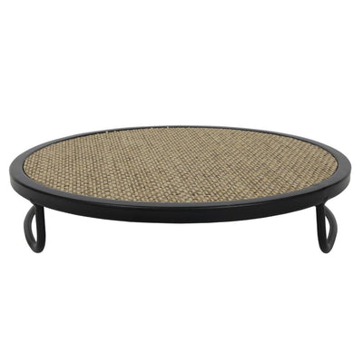 Bandeja de presentación Cozydecor ø25x5cm metal con tela