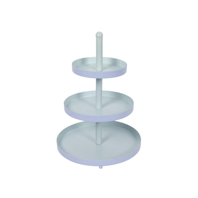 Etagere 3 capas azul-menta ø25xh35cm