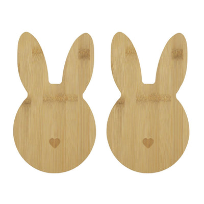 Juego de 2 tablas para servir Conejito de Pascua 24x14cm