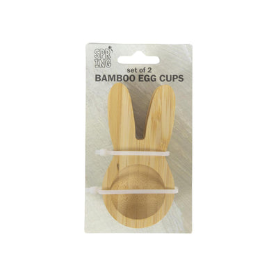 Huevera conejito bambú set de 2 5x9,8x2,1cm