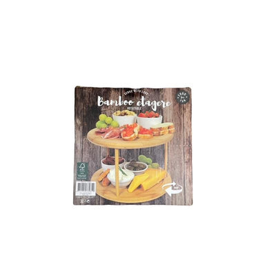 Svenska living etagere bambú ø26x18cm