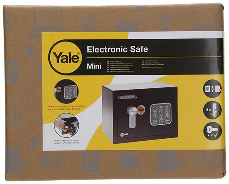 Yale 1047115 - cassaforte mini nera | 1 pz