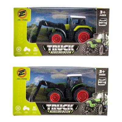 Jono juguetes tractor con cargador frontal retráctil 11cm