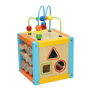 Jonotoys primi passi - houten activiteiten kubus met spiraal 5 in 1 - afbeelding 4