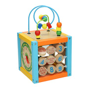 Jonotoys primi passi - houten activiteiten kubus met spiraal 5 in 1 - afbeelding 5