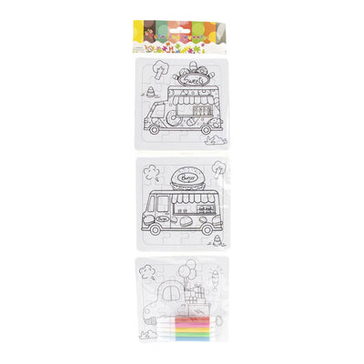 I giocattoli Jono colorano i tuoi puzzle: 3 puzzle + 5 pennarelli