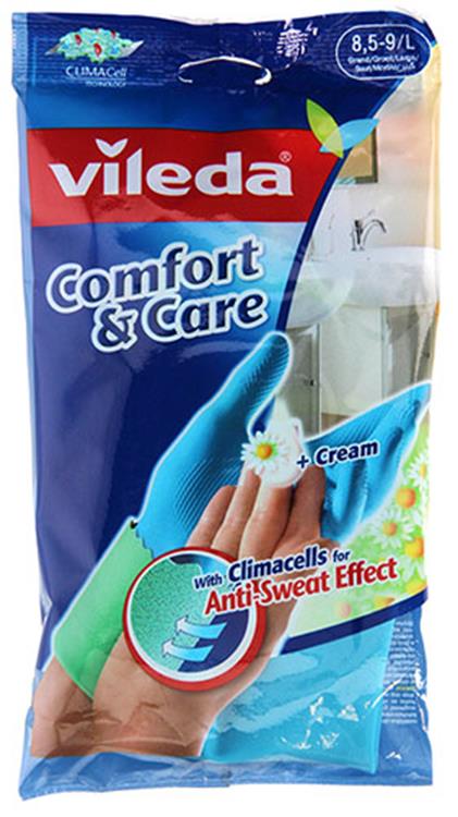 Vileda 1046051 - guantes cuidado confort l | 12 piezas