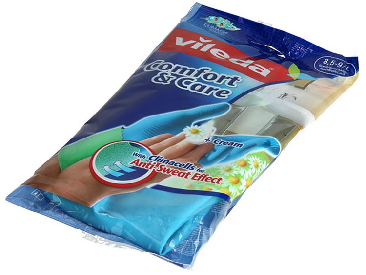 Vileda 1046051 - guantes cuidado confort l | 12 piezas