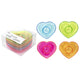 Huevera corazón plástico set de 4 piezas