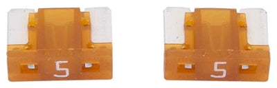 Dresselhaus mini-fuse 5a 2 pezzi. Marrone chiaro a basso profilo